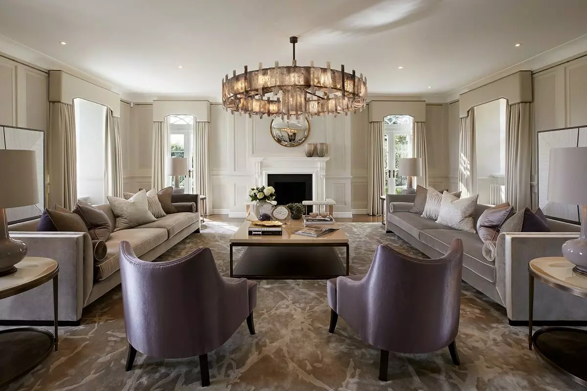 Glam living room by Decorilla designer, Ilaria C.