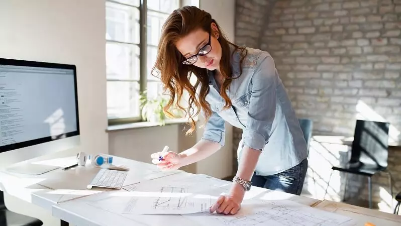 architect in an office