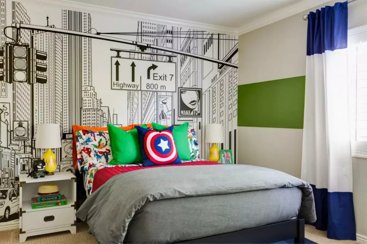 Comic-themed kids interior design