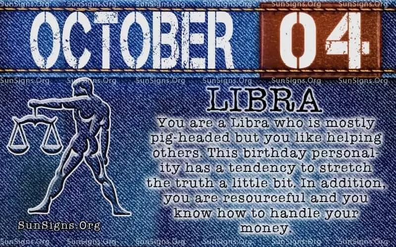 October 4 libra birthday calendar