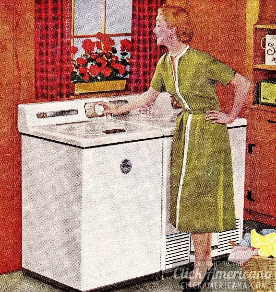 Retro laundry rooms: Doing laundry in the 1950s was so simple!