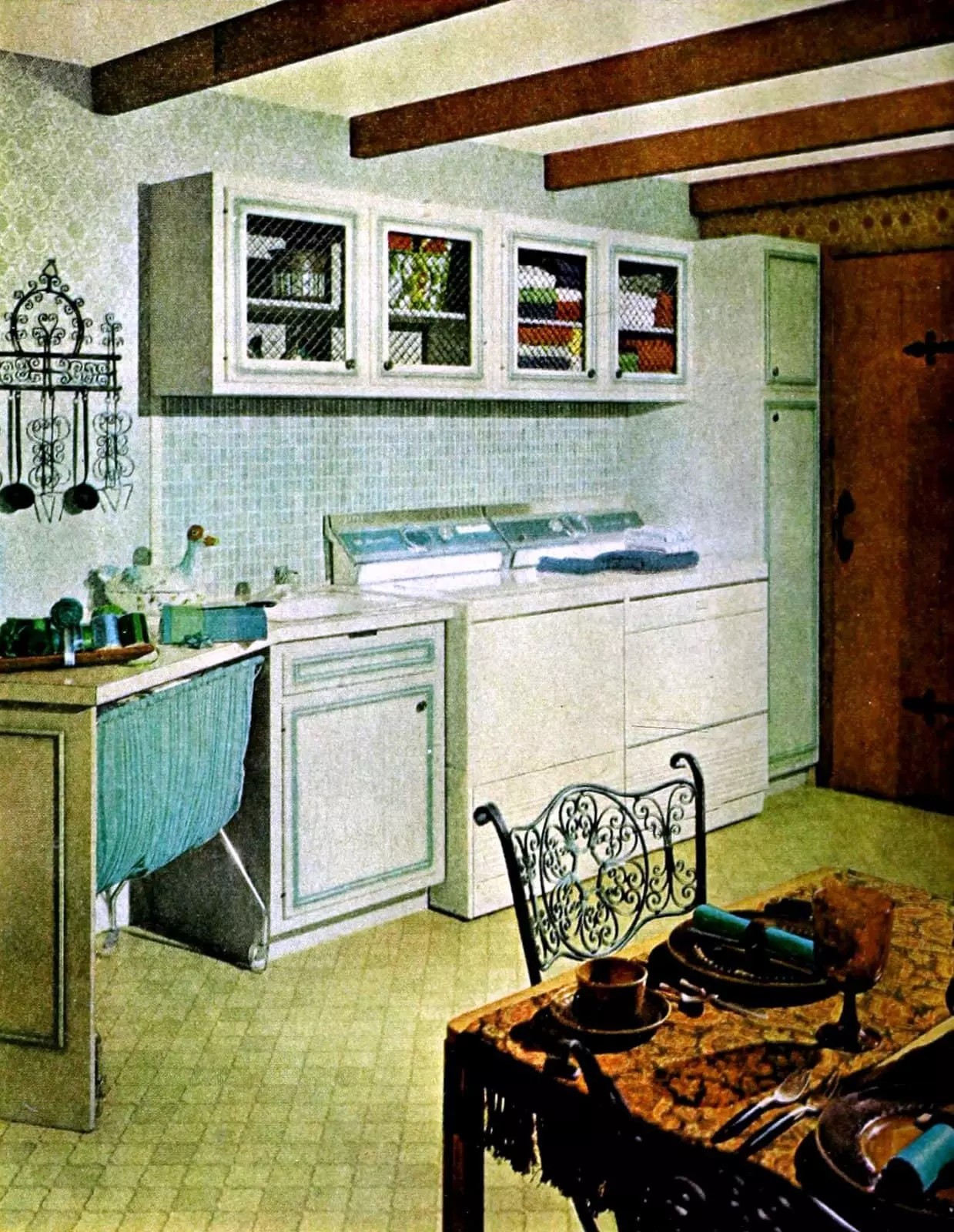 Vintage laundry room setup from 1964