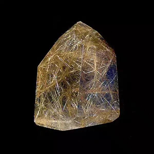 Very rare morion quartz crystal block