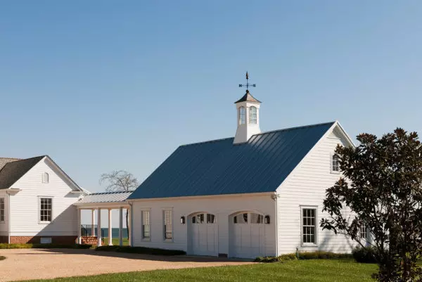 embrace country living with this detached garage design in sandbar and a gorgeous breezeway