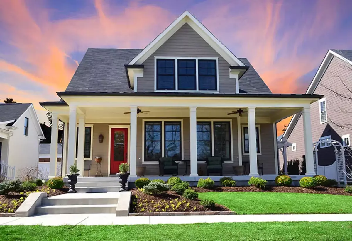 Bungalow house design with front porch