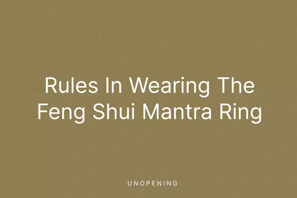 How To Wear Feng Shui Pixiu Mantra Ring