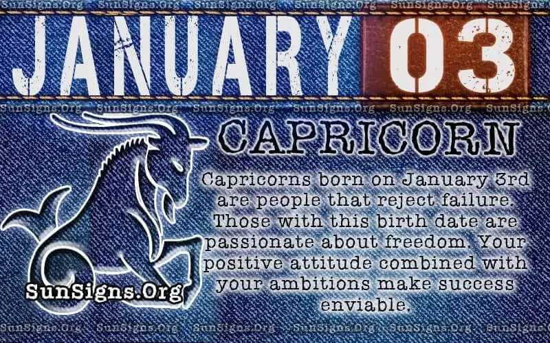 January 3 capricorn birthday