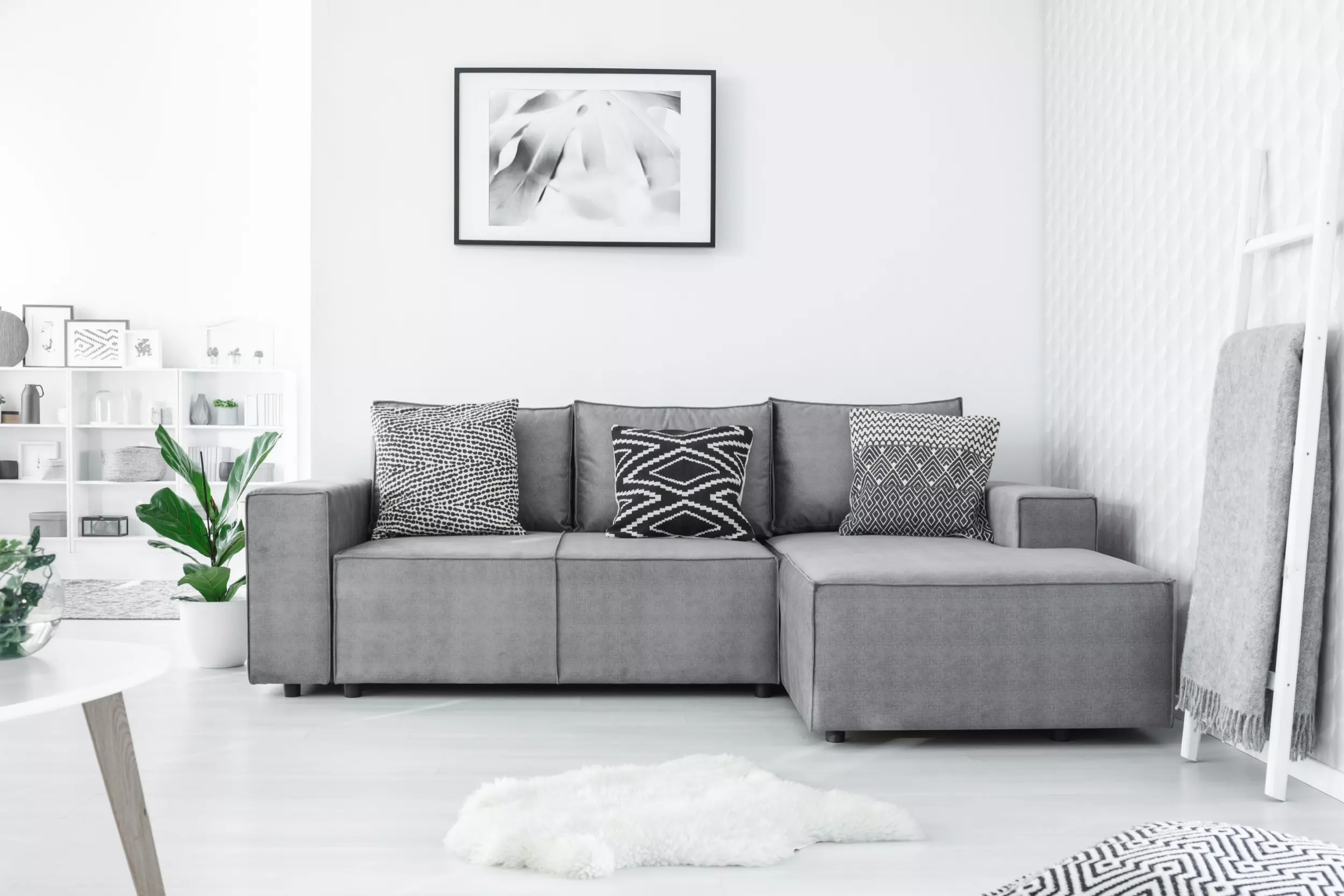 Gray living room