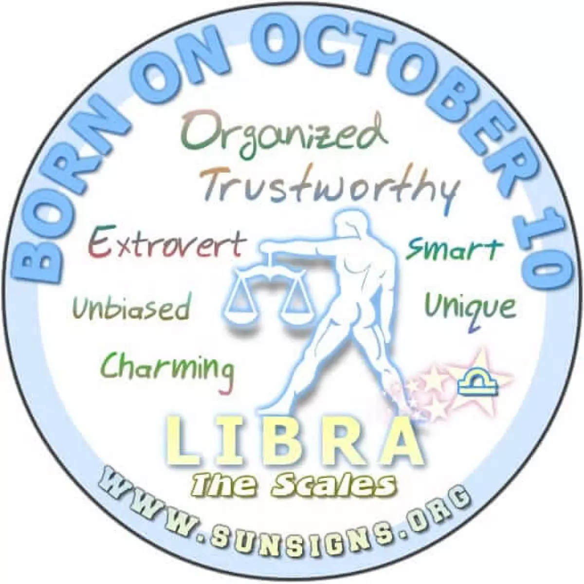 IF YOU ARE BORN ON OCTOBER 10, then your zodiac sign is Libra