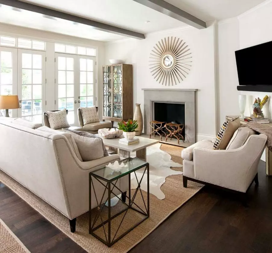 Sherwin Williams Toque White Living Room