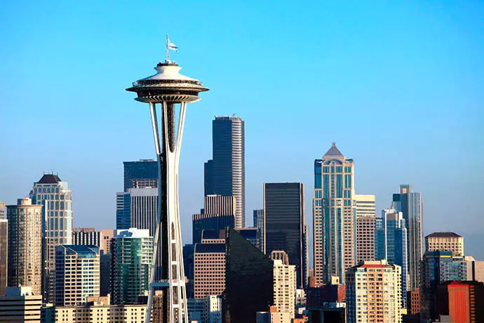 Seattle Skyline at sunset, Washington