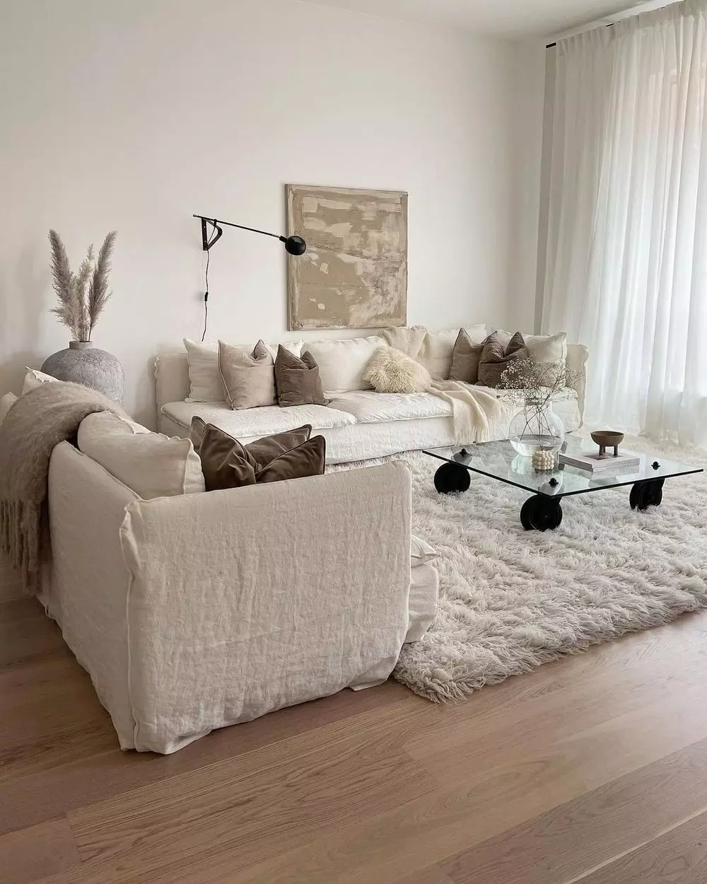 Scandinavian Faux fur rug