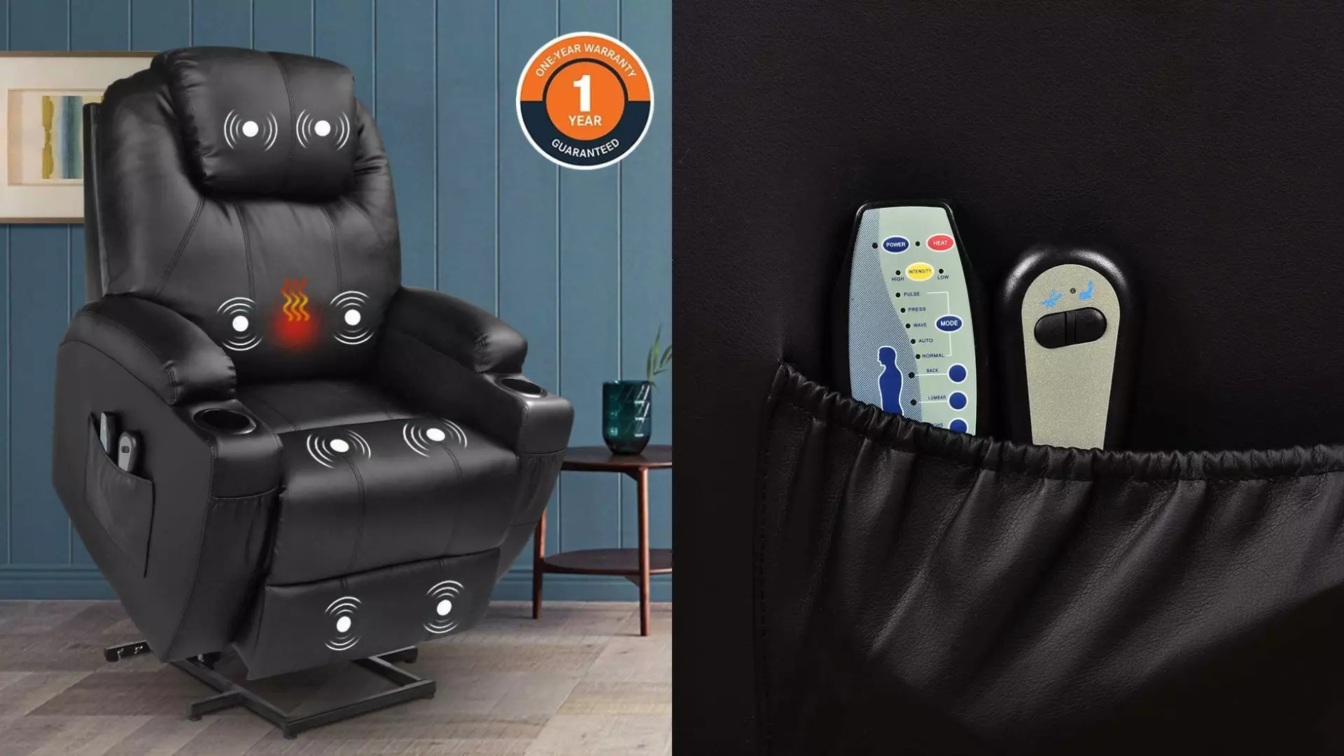 The Magic Union Power Lift Massage Recliner can knead away every knot and kink in your body.