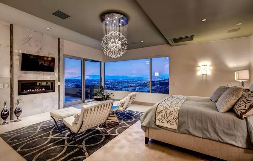 Pretty bedroom with cream color decor