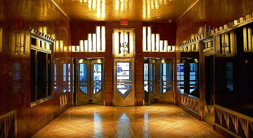 Interior of the lobby of the Chrysler building