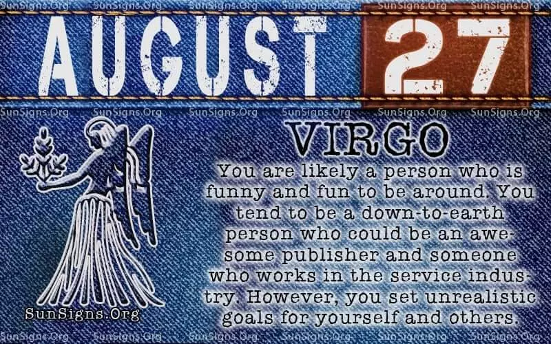 august 27 virgo birthday calendar