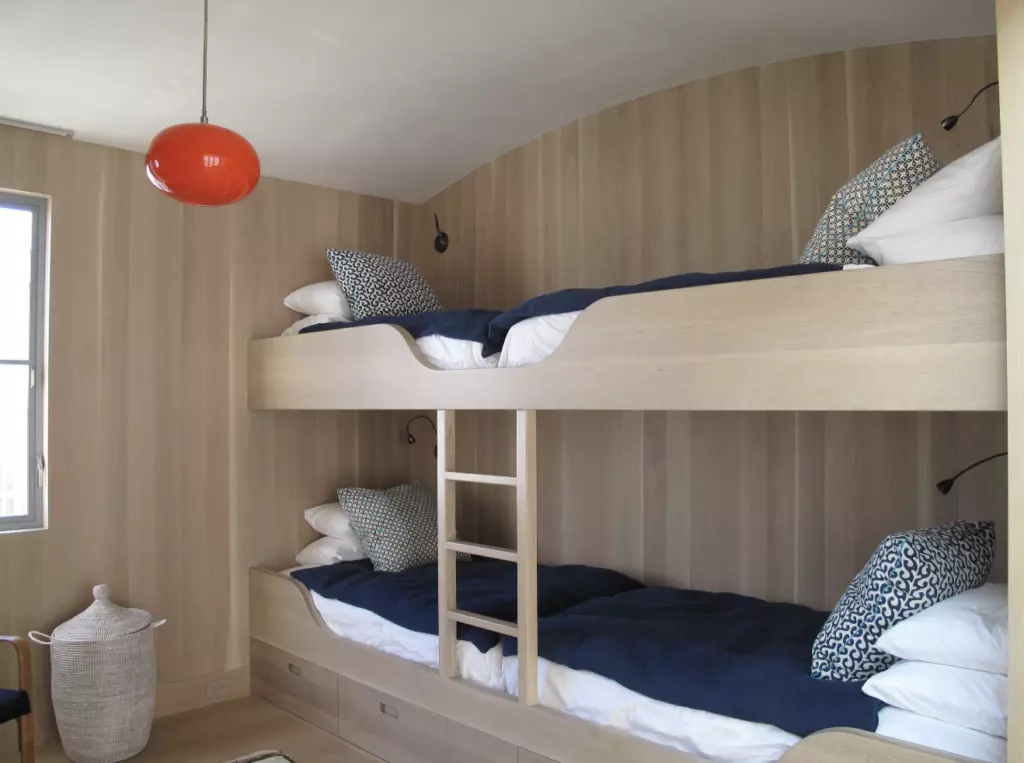 Kids room with double bunk beds