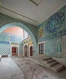 The Harem Room, Topkapi Palace, carpet with a small-pattern "Holbein" design.