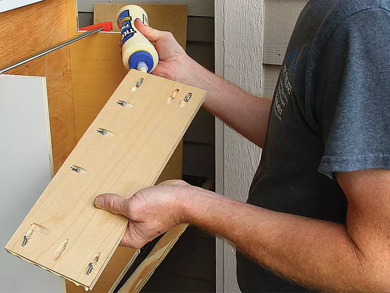 assembling front and back of cabinet