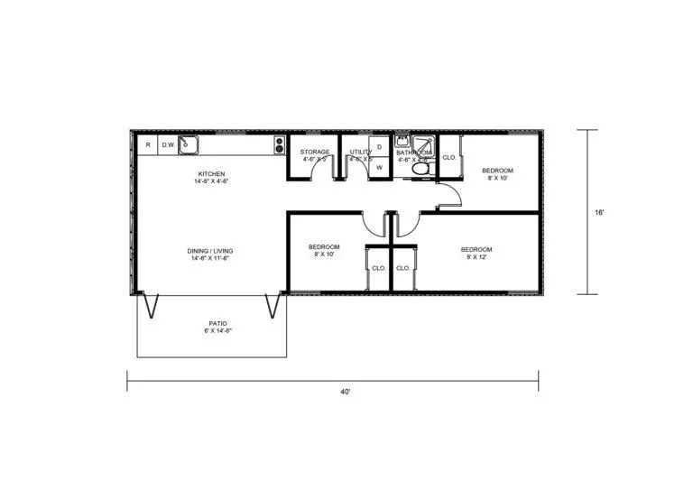 Floor Plan No. 2: Connected By A Patio