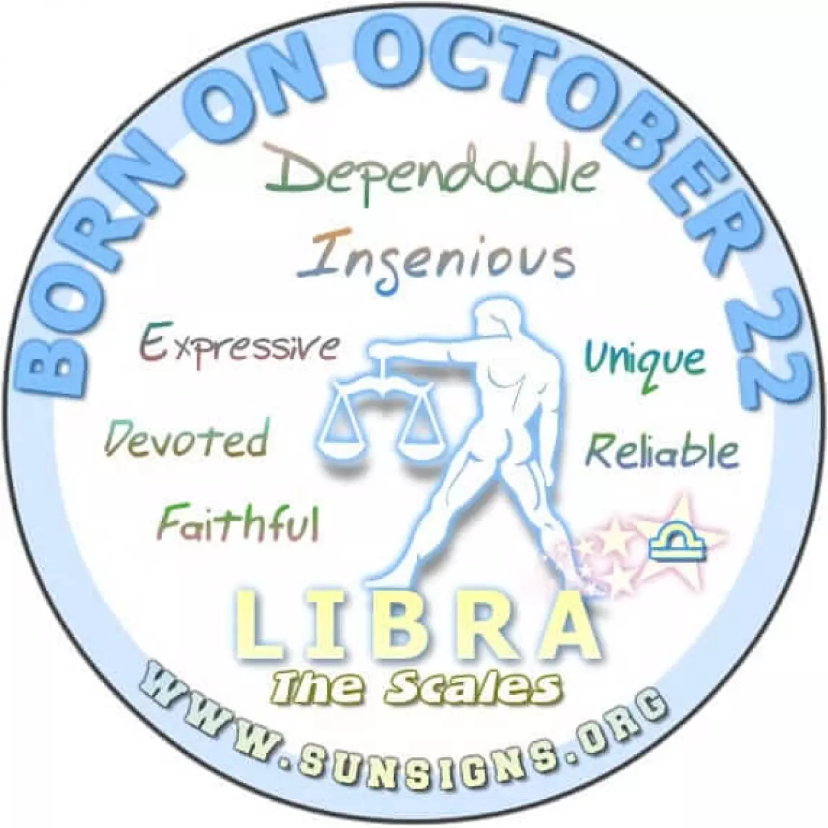 IF YOUR BIRTHDAY IS ON OCTOBER 22, then you are a Libra who is analytical.