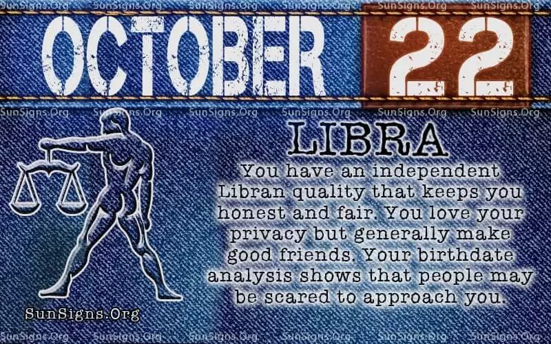 October 22 Libra Birthday Calendar