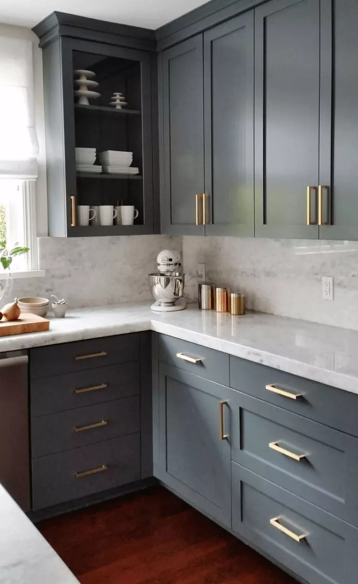 Grey Farmhouse Cabinets