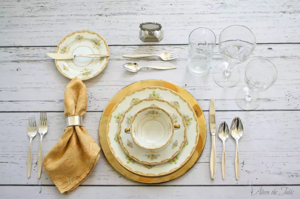 Table setting example for casual meal