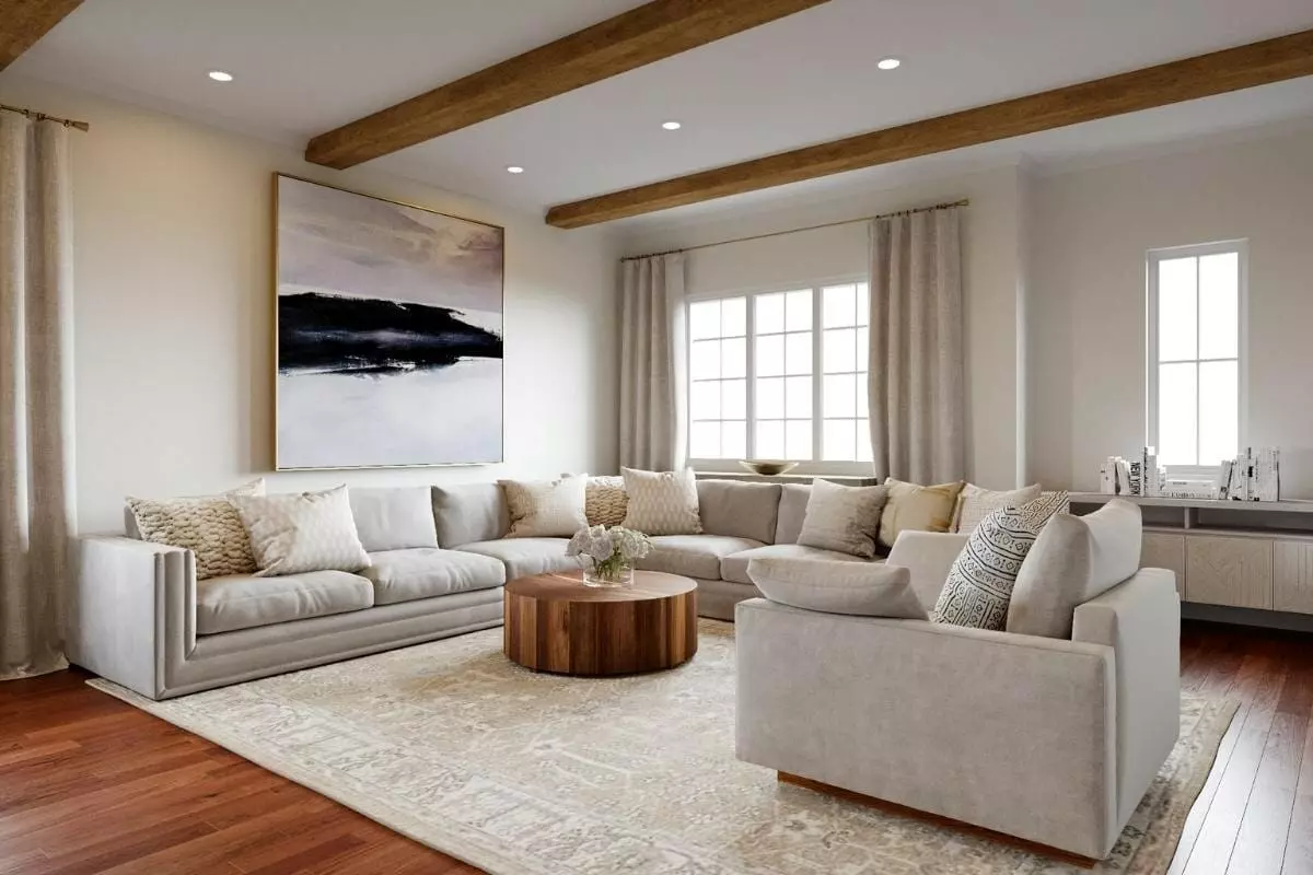 Family-friendly living room furniture by Decorilla designer, Courtney B.