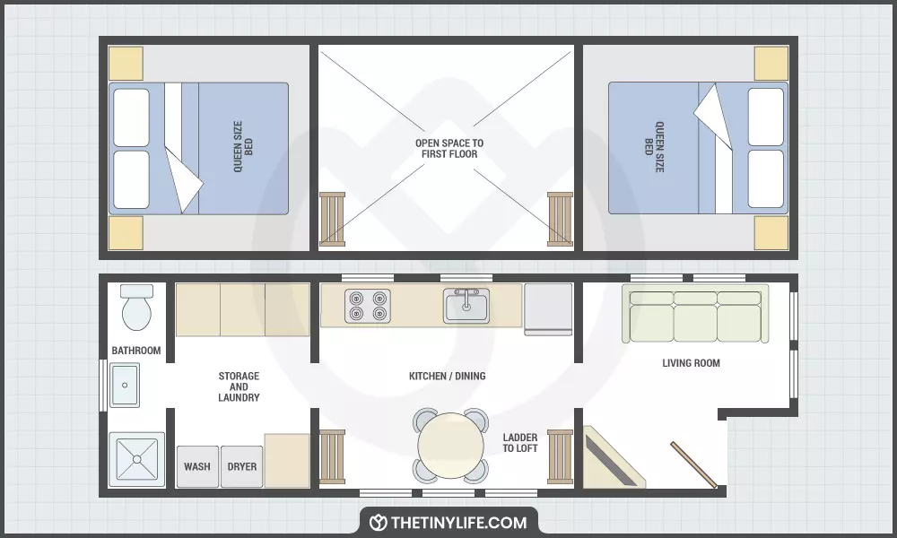 Tiny House Two Loft Layout