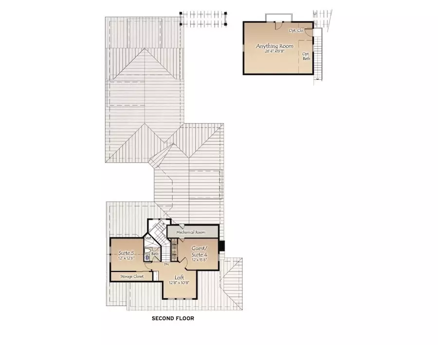 The Evans Group Corner Courtyard Plan, first floor