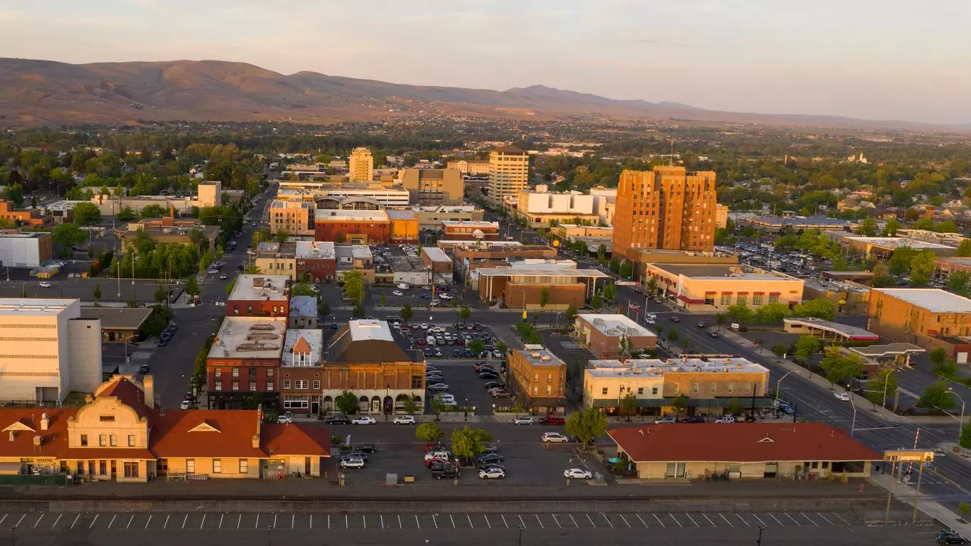 Aerial view of Yakima, Washington.