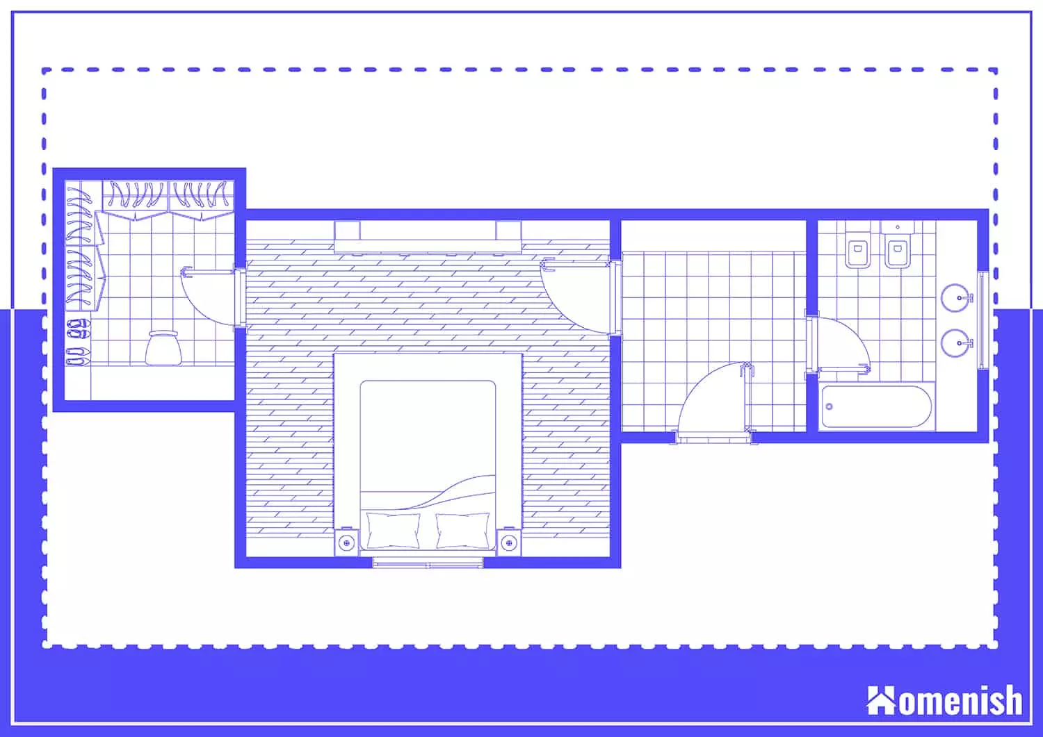 Central Bedroom Floorplan