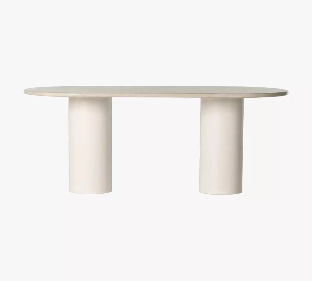 White Oval Dining Table