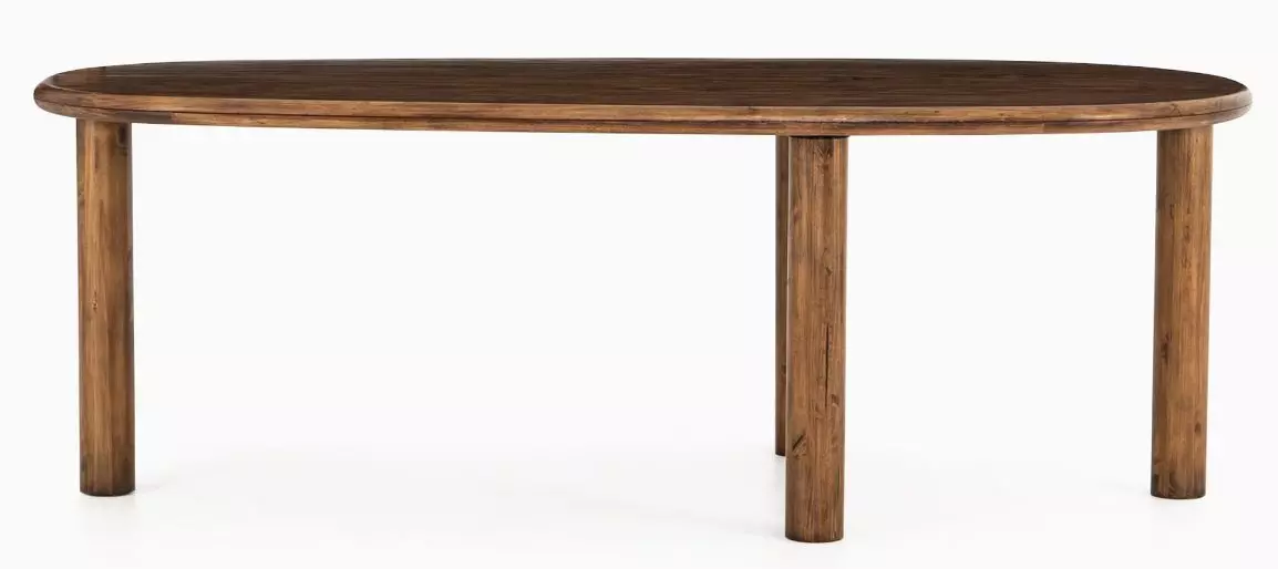 Solid Wood Post Legs Dining Table