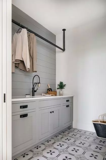 Laundry Room with Sliding Barn Door