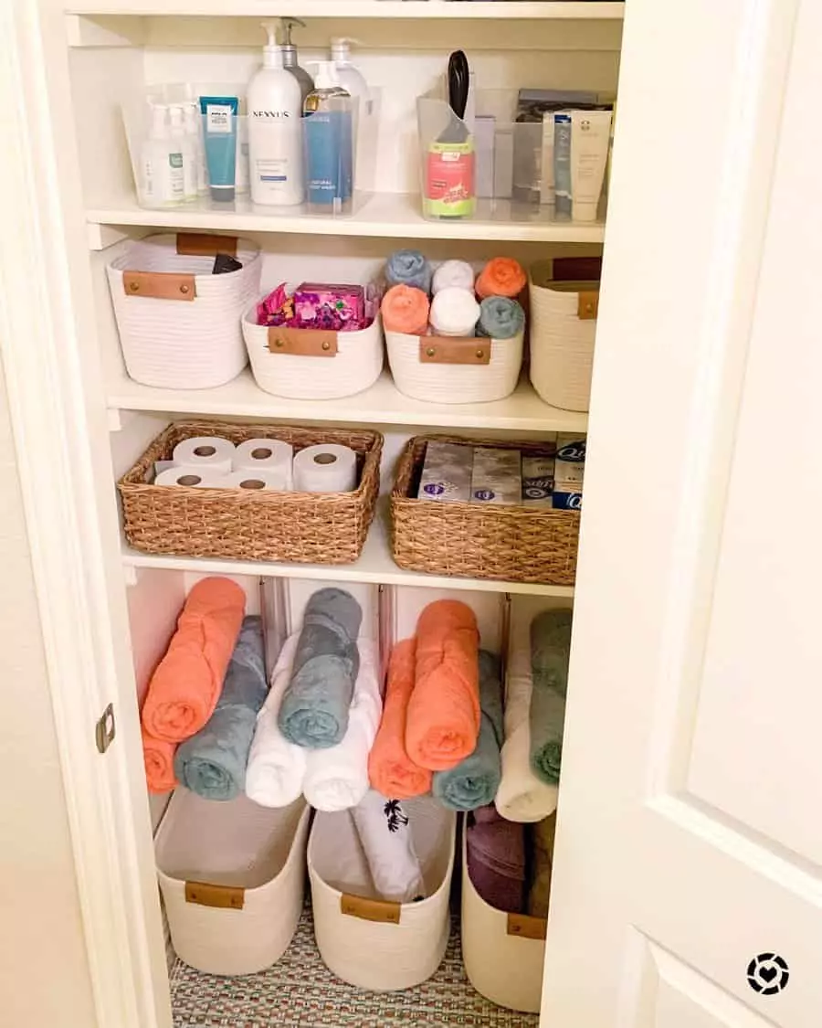 Linen Bathroom Closet Ideas cleanlinesorganizinganddesign