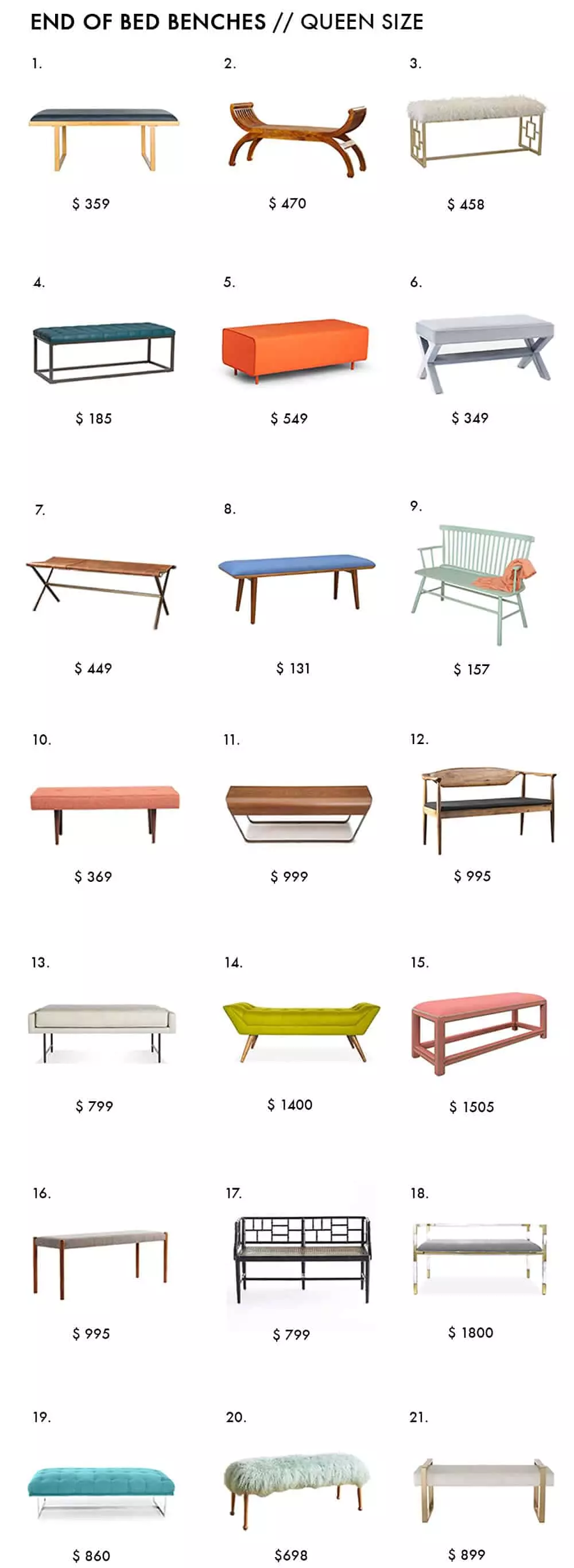 Image of Emily Henderson End of Bed Bench Roundup