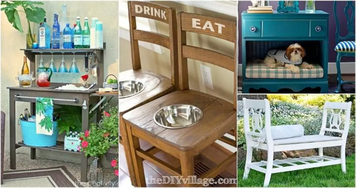 Repurposed furniture and old furniture upcycling ideas