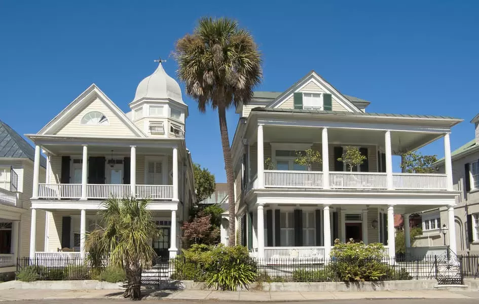 Colonial House with Warm White Exterior