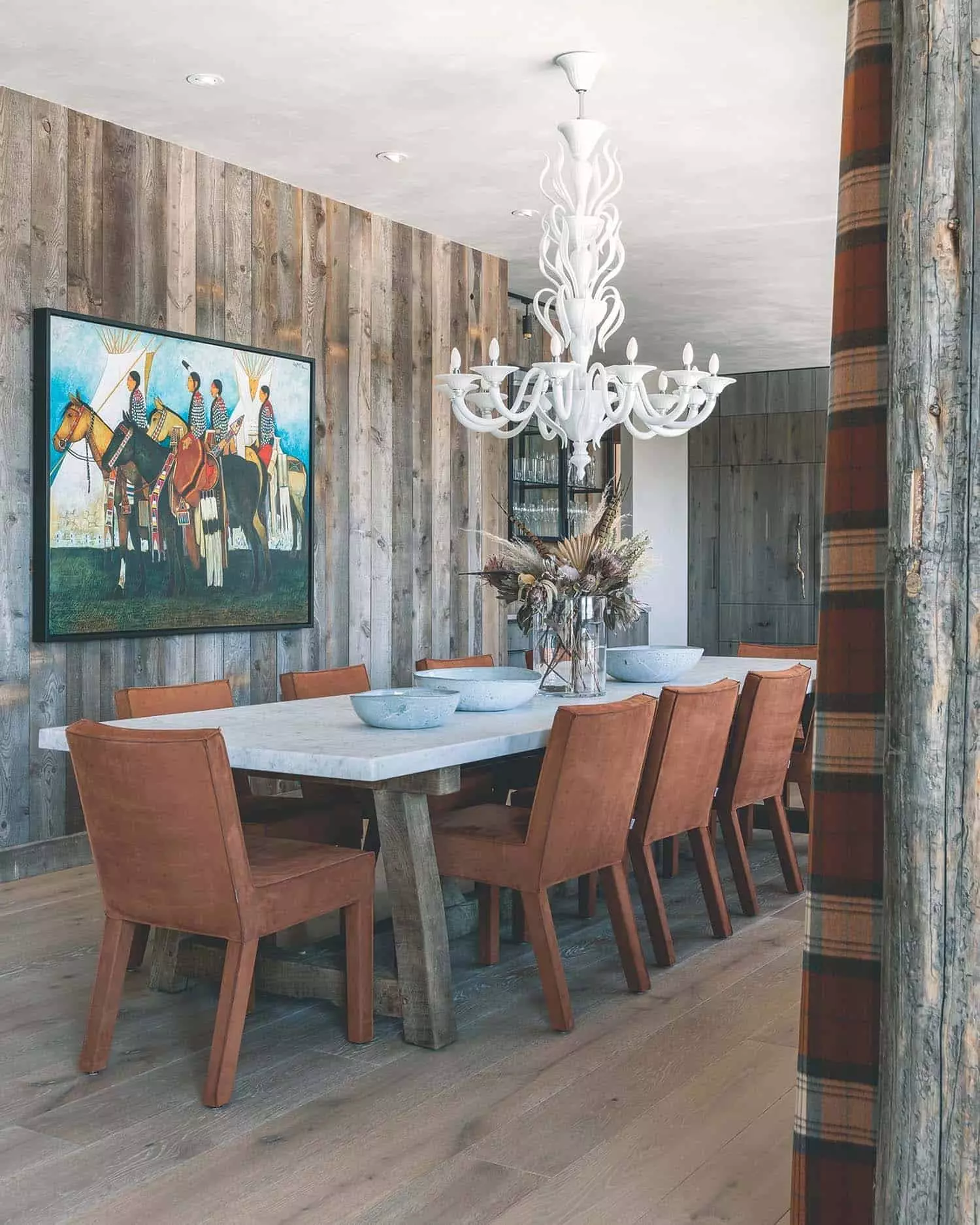 rustic modern dining room