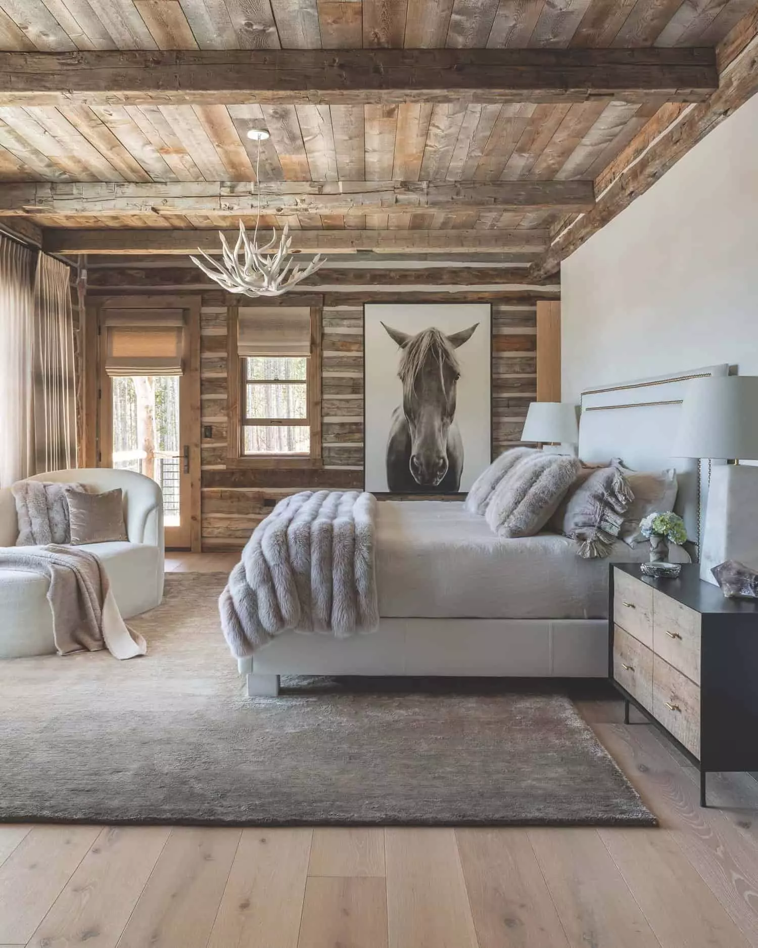 modern rustic bedroom