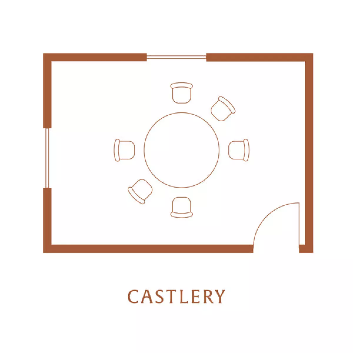 An ideal Feng Shui dining room layout.