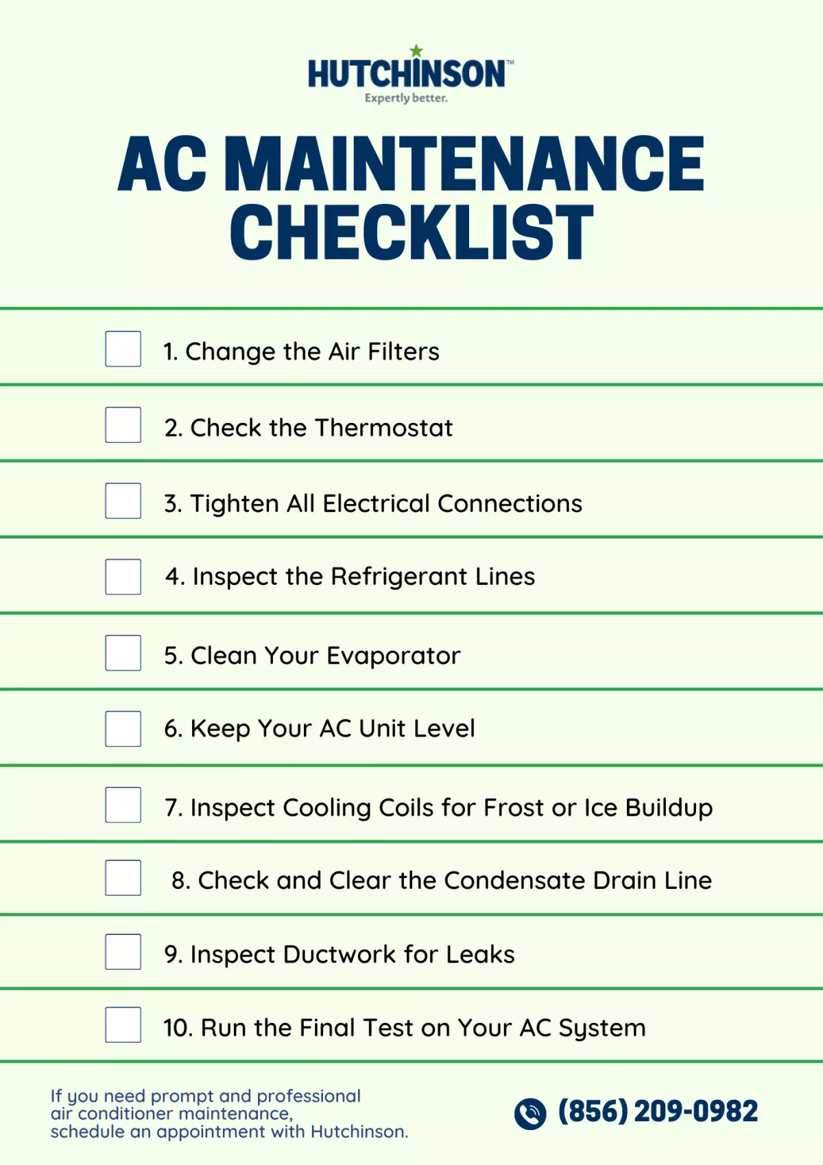 AC Maintenance Checklist