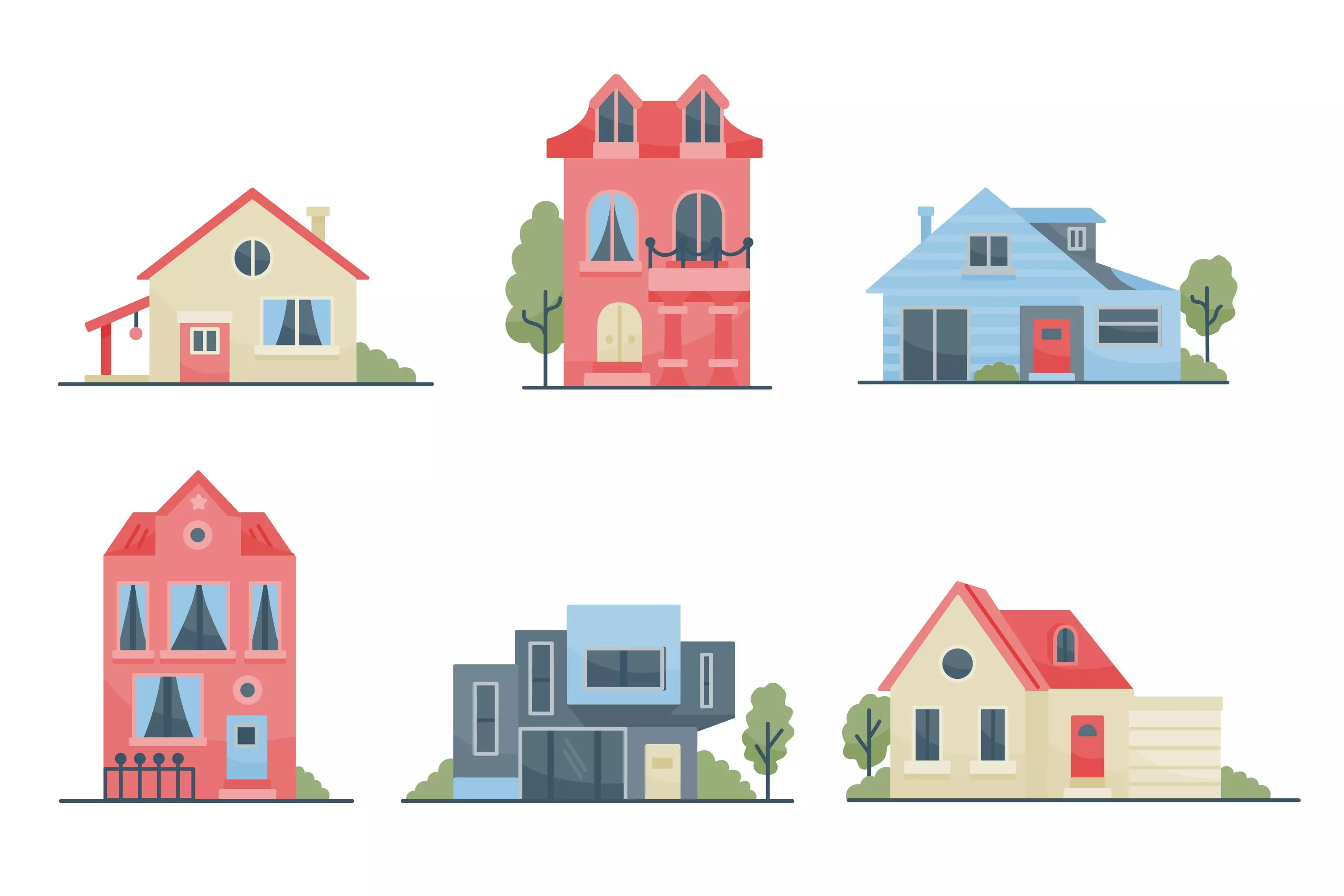 House Collection Illustration Concept