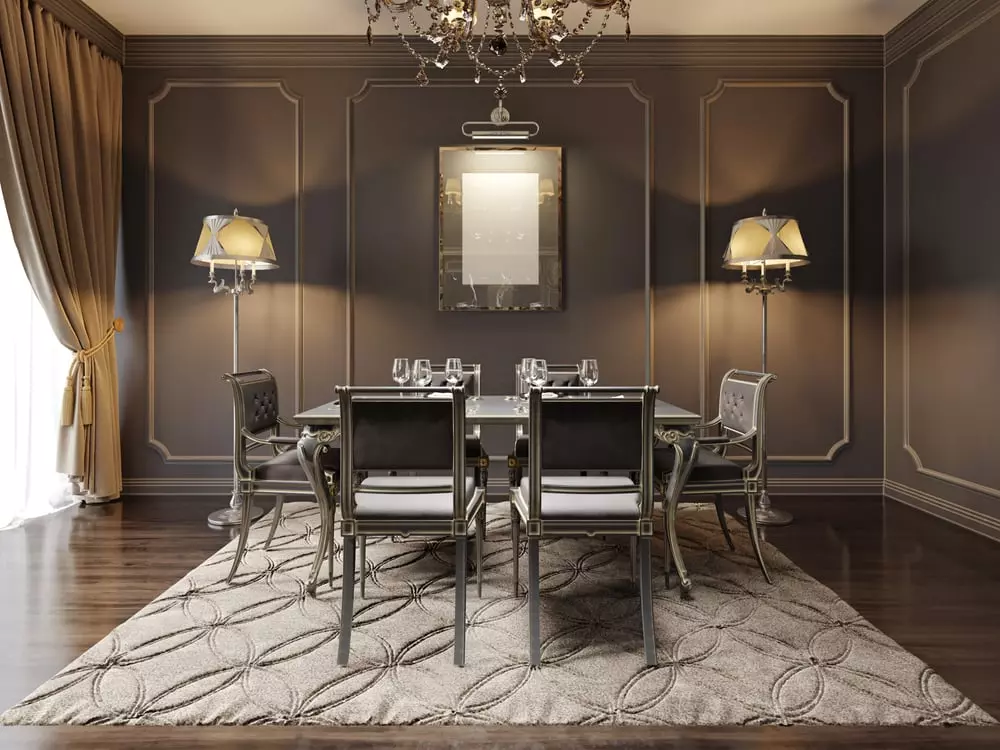 chic dining room for villa