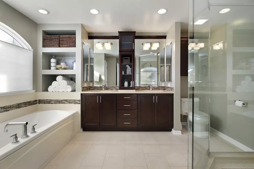 luxury bathroom with enough storage