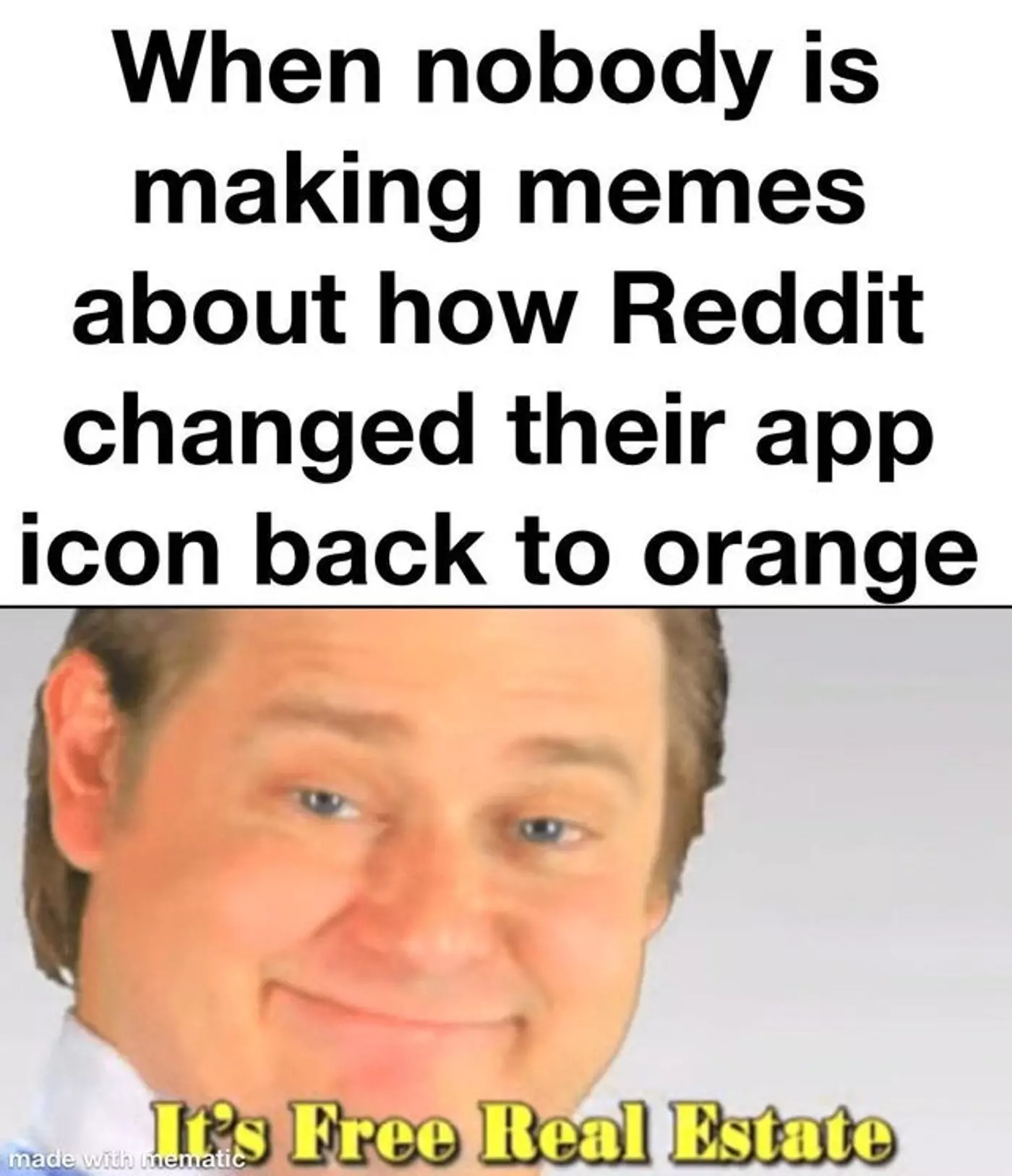 Meme about Reddit's app icon change