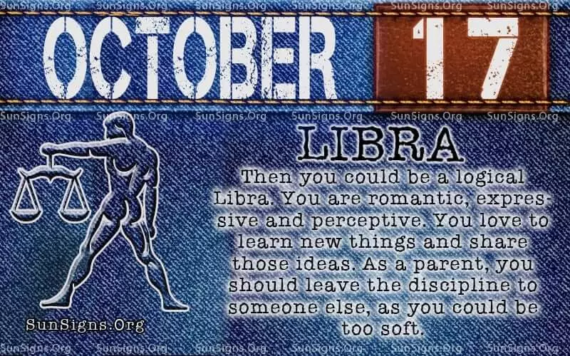 October 17 Libra Birthday Calendar