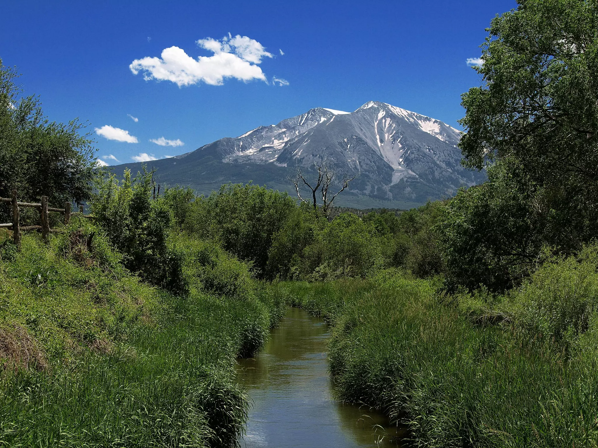 Small creek and mountain